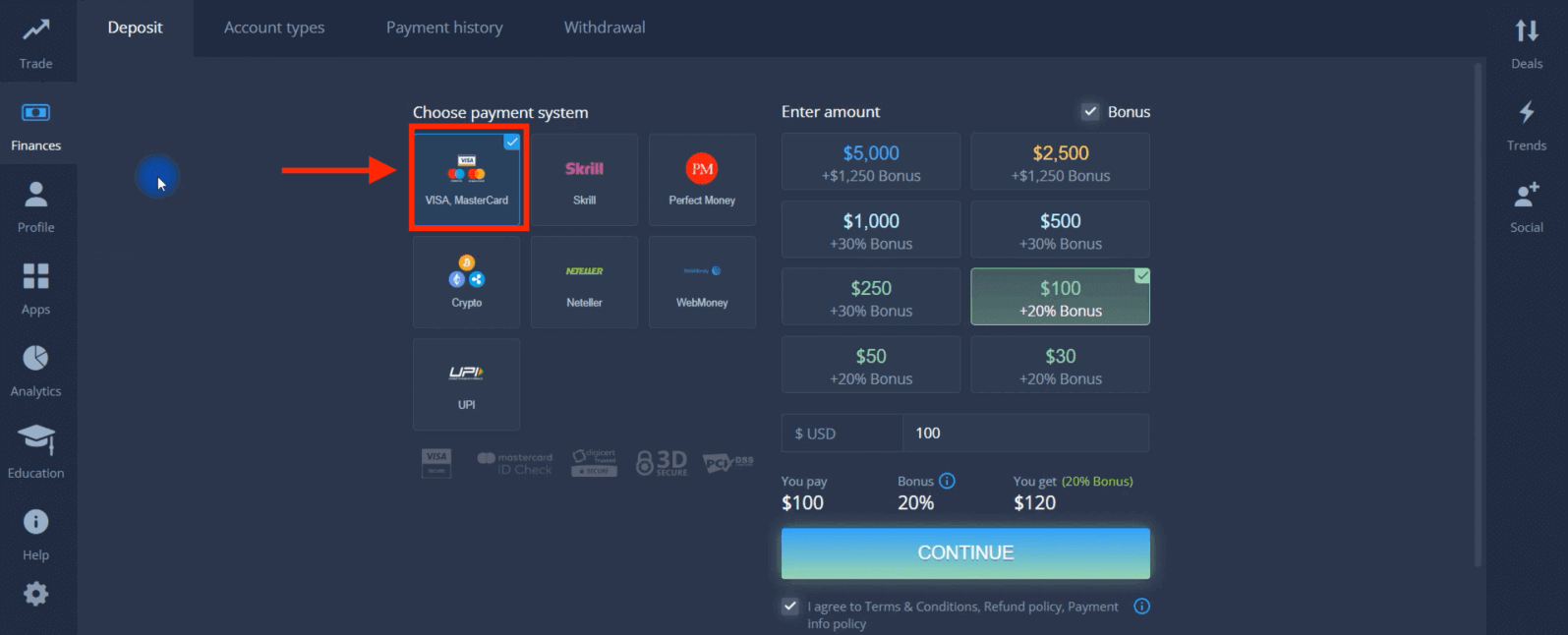 Deposit Money in ExpertOption via Bank Cards (Visa / Mastercard), E-payments and Cryptocurrency in Turkey Deposit Money in ExpertOption via Bank Cards (Visa / Mastercard), E-payments and Cryptocurrency in Turkey