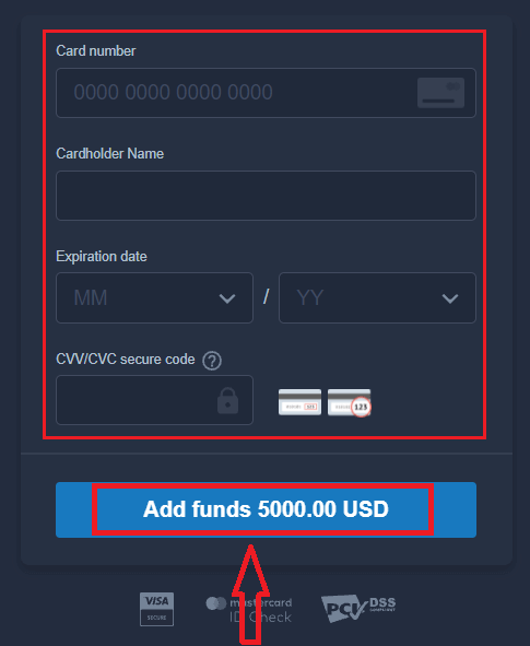 Deposit Wang dalam ExpertOption melalui Kad Bank (Visa / Mastercard), Perbankan Internet, E-pembayaran (MoMo, Perfect Money) dan Cryptocurrency di Vietnam