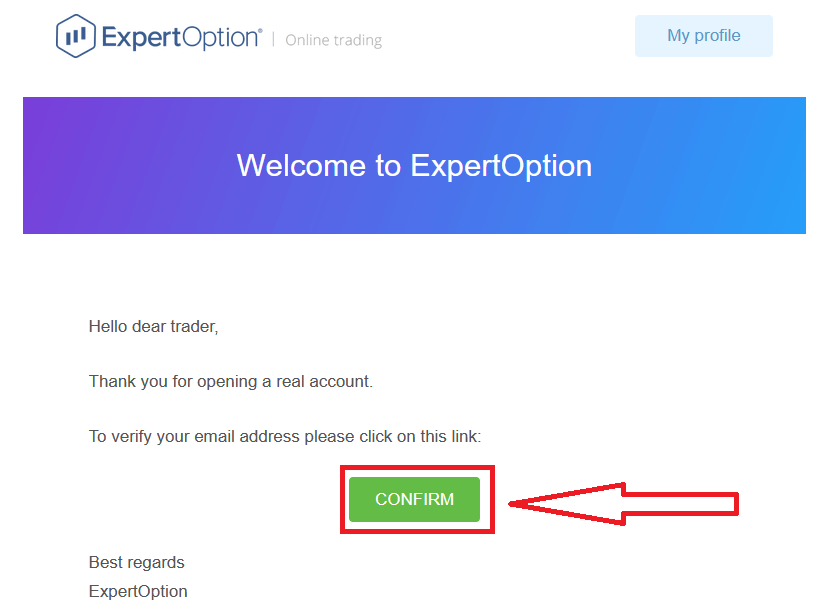 Hur man skapar ett konto och registrerar sig hos ExpertOption
