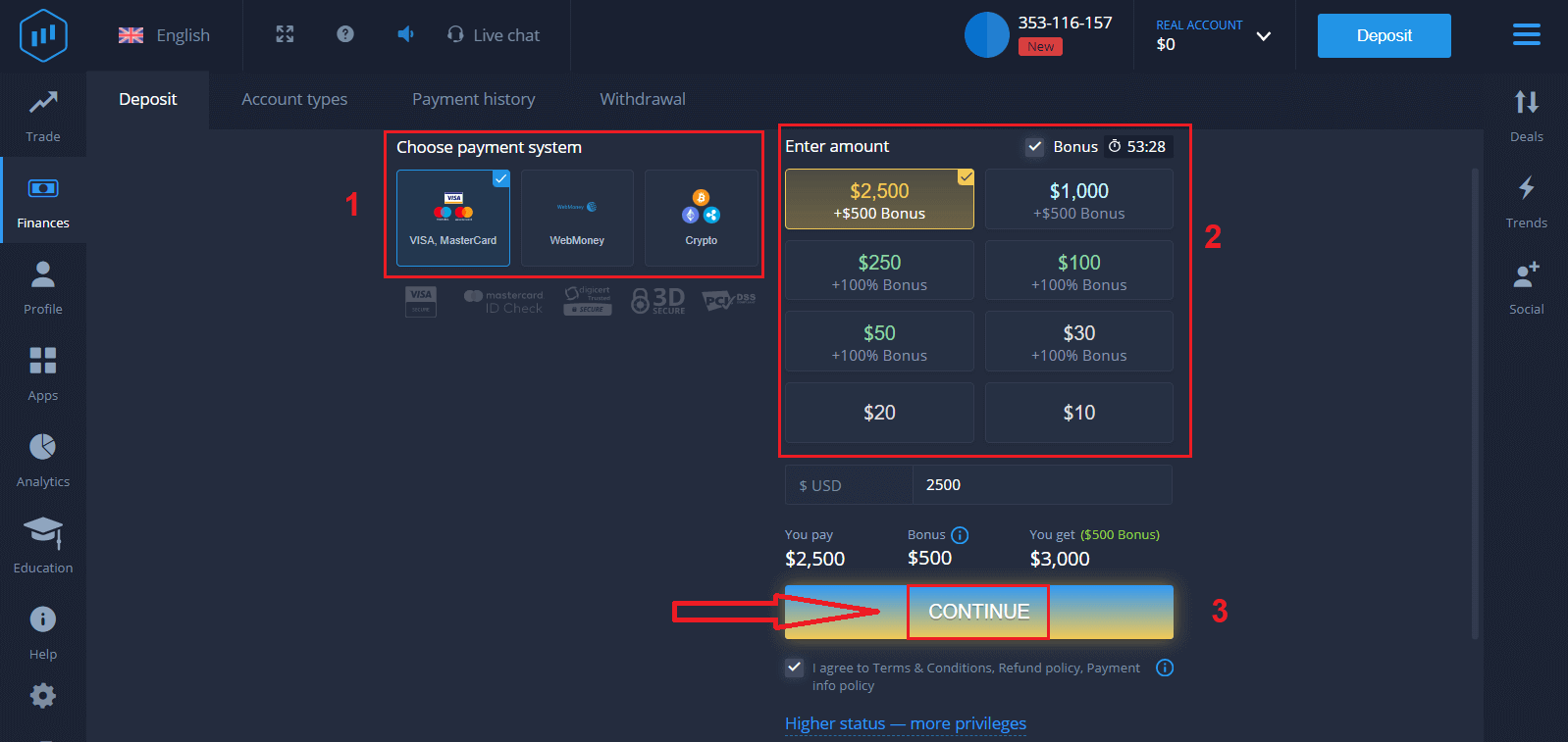 วิธีลงชื่อเข้าใช้ ExpertOption