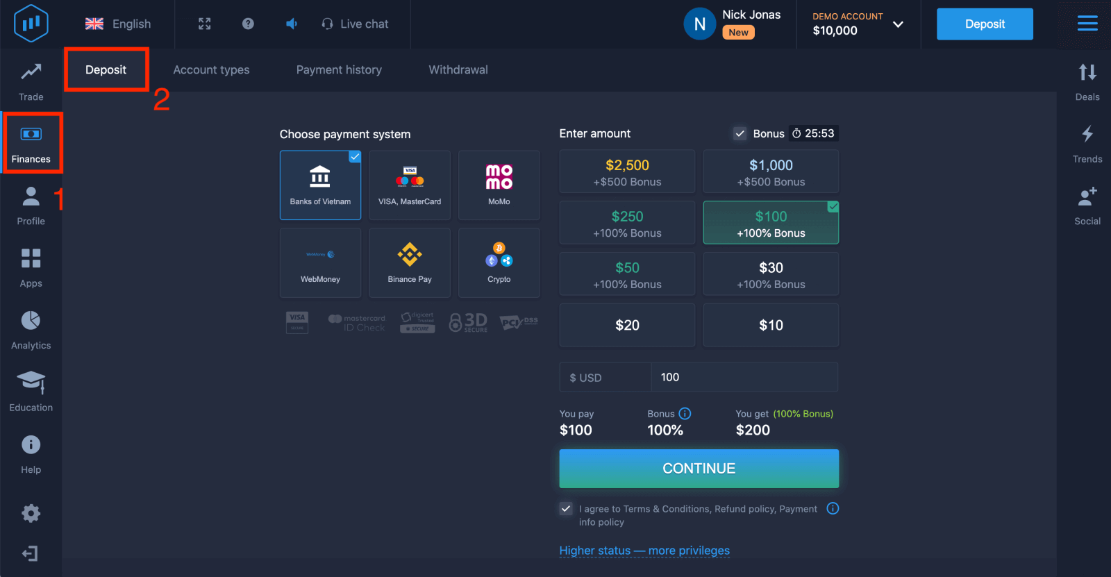 Cara Mendaftar dan Mendepositkan Wang ke ExpertOption Cara Mendaftar dan Mendepositkan Wang ke ExpertOption