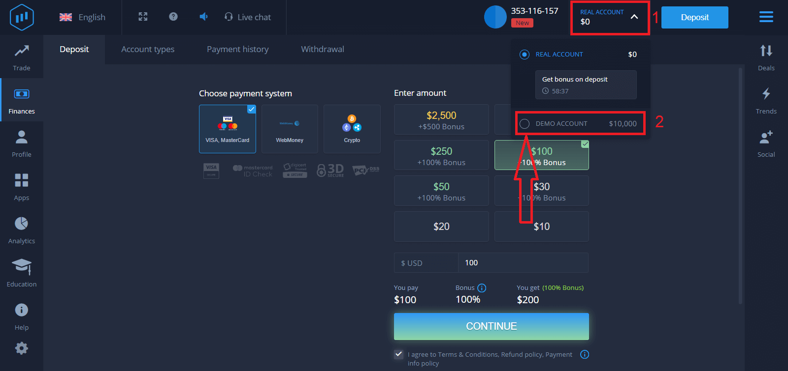 Cara Mendaftar di ExpertOption