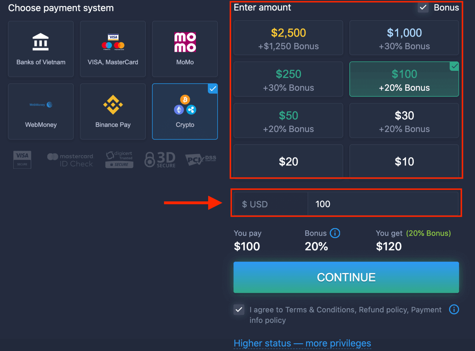 Como sacar e depositar dinheiro no ExpertOption